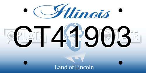CT41903 Illinois License Plate
