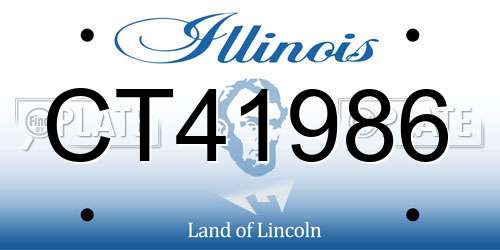 CT41986 Illinois License Plate