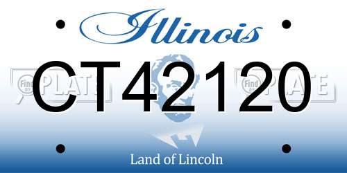 CT42120 Illinois License Plate