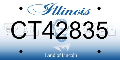 CT42835 Illinois License Plate