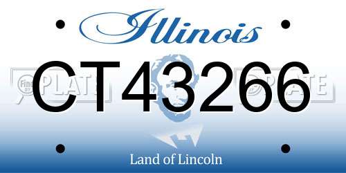CT43266 Illinois License Plate
