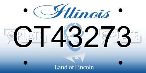 CT43273 Illinois License Plate