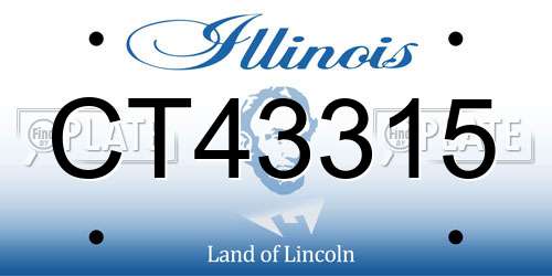 CT43315 Illinois License Plate