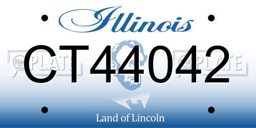 CT44042 Illinois License Plate