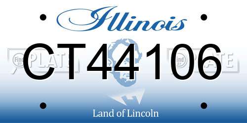 CT44106 Illinois License Plate
