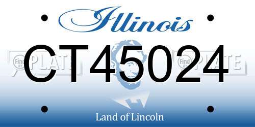 CT45024 Illinois License Plate