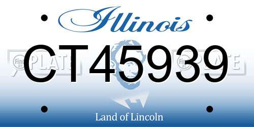 CT45939 Illinois License Plate