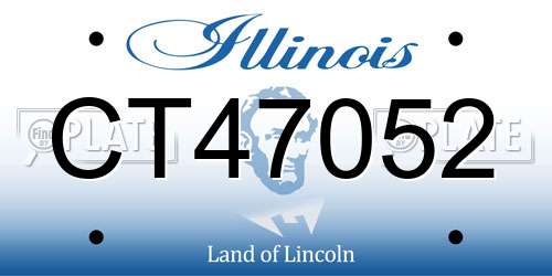 CT47052 Illinois License Plate