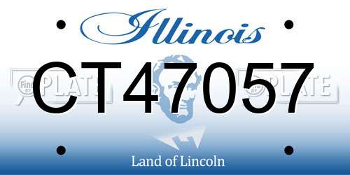 CT47057 Illinois License Plate