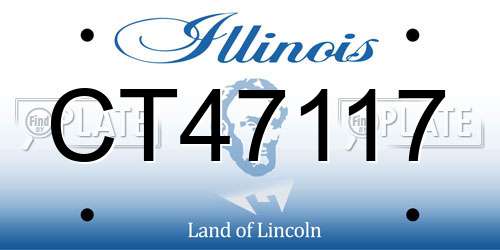 CT47117 Illinois License Plate