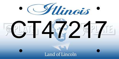 CT47217 Illinois License Plate