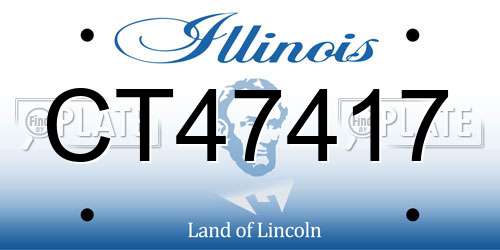 CT47417 Illinois License Plate