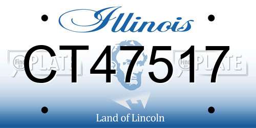 CT47517 Illinois License Plate