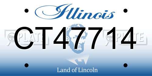 CT47714 Illinois License Plate