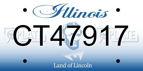 CT47917 Illinois License Plate