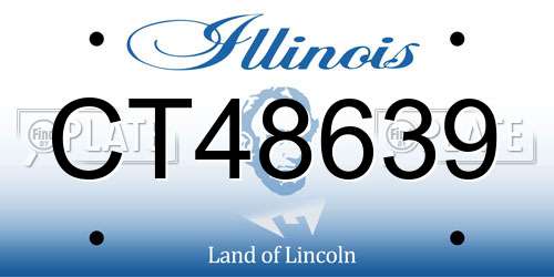 CT48639 Illinois License Plate