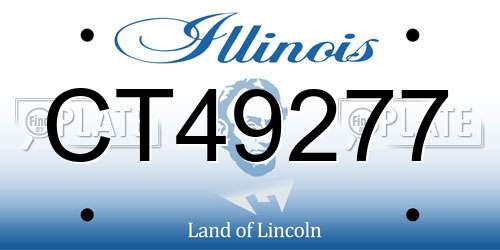 CT49277 Illinois License Plate
