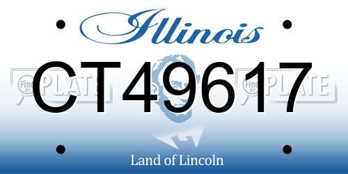 CT49617 Illinois License Plate