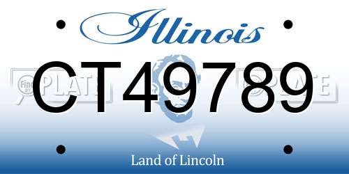 CT49789 Illinois License Plate
