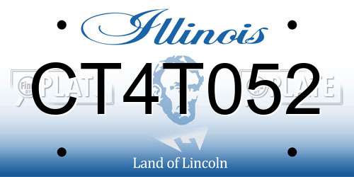 CT4T052 Illinois License Plate