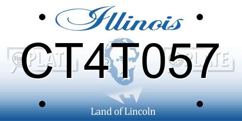 CT4T057 Illinois License Plate