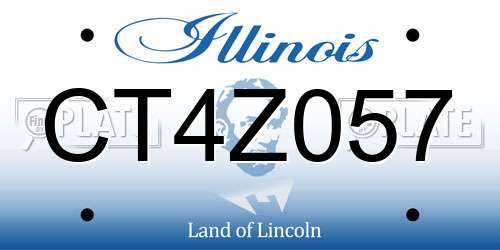 CT4Z057 Illinois License Plate