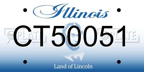 CT50051 Illinois License Plate