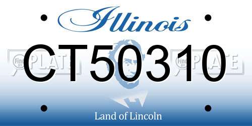 CT50310 Illinois License Plate