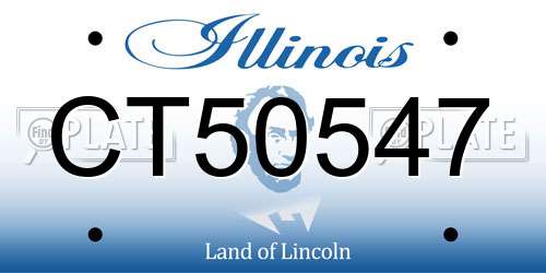CT50547 Illinois License Plate
