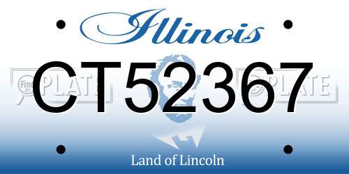 CT52367 Illinois License Plate