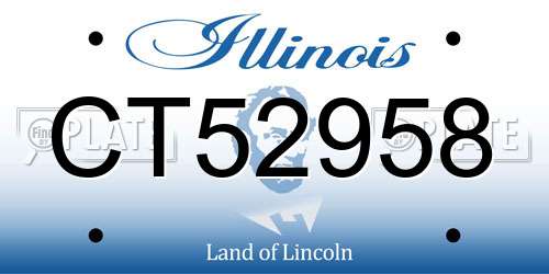 CT52958 Illinois License Plate
