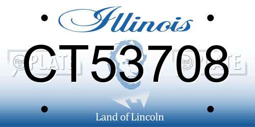 CT53708 Illinois License Plate