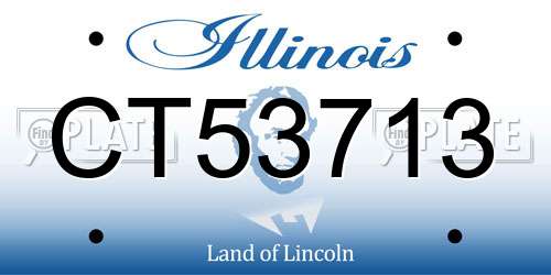 CT53713 Illinois License Plate
