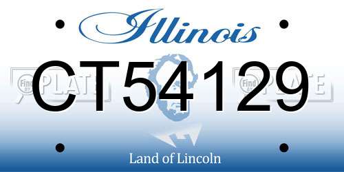 CT54129 Illinois License Plate