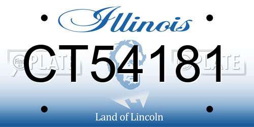 CT54181 Illinois License Plate