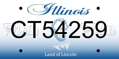 CT54259 Illinois License Plate