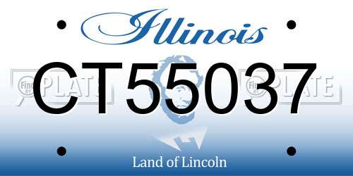CT55037 Illinois License Plate