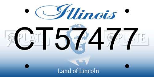 CT57477 Illinois License Plate