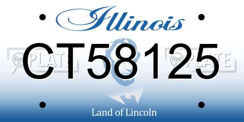 CT58125 Illinois License Plate