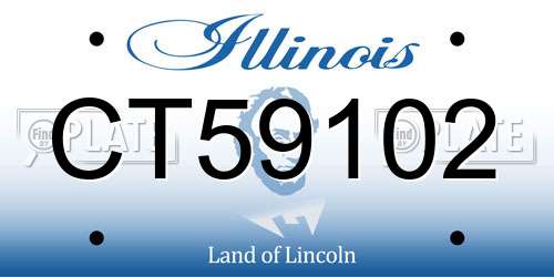 CT59102 Illinois License Plate