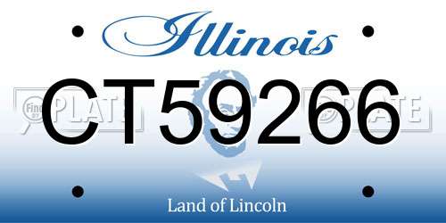 CT59266 Illinois License Plate