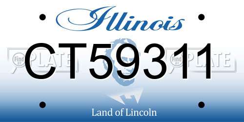 CT59311 Illinois License Plate