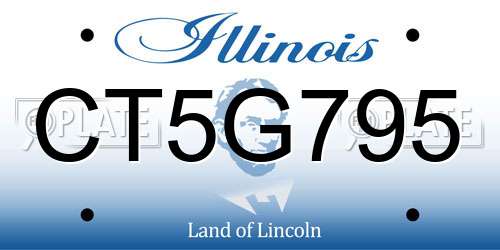 CT5G795 Illinois License Plate