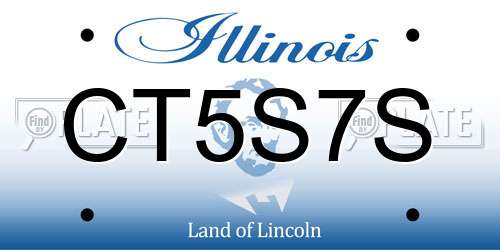 CT5S7S Illinois License Plate