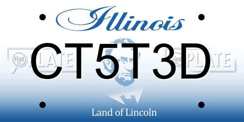 CT5T3D Illinois License Plate