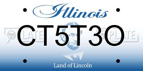 CT5T3O Illinois License Plate