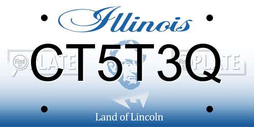 CT5T3Q Illinois License Plate