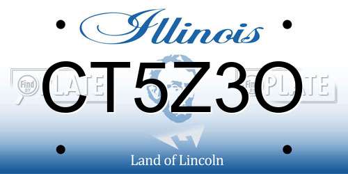 CT5Z3O Illinois License Plate