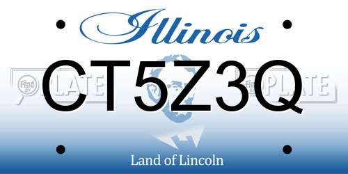 CT5Z3Q Illinois License Plate