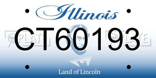 CT60193 Illinois License Plate